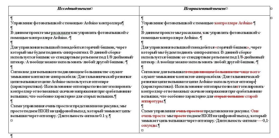 Проверка корректором